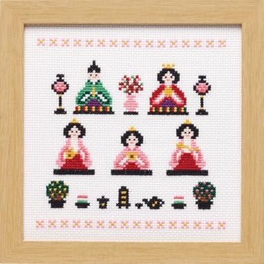 Amazon クロスステッチキット オリンパスno 7436 ひなまつり アリスハウスオリジナルのクロスステッチ 刺繍 用図案おまけセット 刺しゅうキット 通販