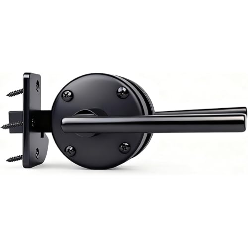 Gate Latch for Wooden Fence Double Side Gate Latch Heavy Duty Swinging Door Latch Gate Hardware for Outdoor Fence, Wooden Gates, Pool Gate, Backyard, Gardens（ R）