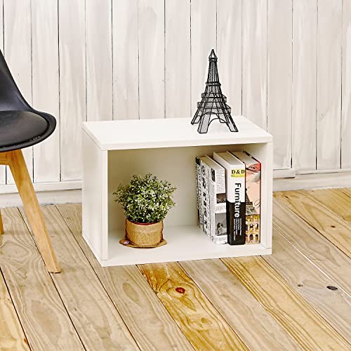 Way Basics Display Shelf Bookcase (Tool-Free Assembly), White - Thumbnail 5