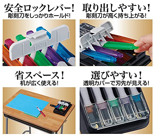 Amazon | はくぶん スマートⅡ彫刻刀 ブレイブ 右利き用 | 彫刻刀