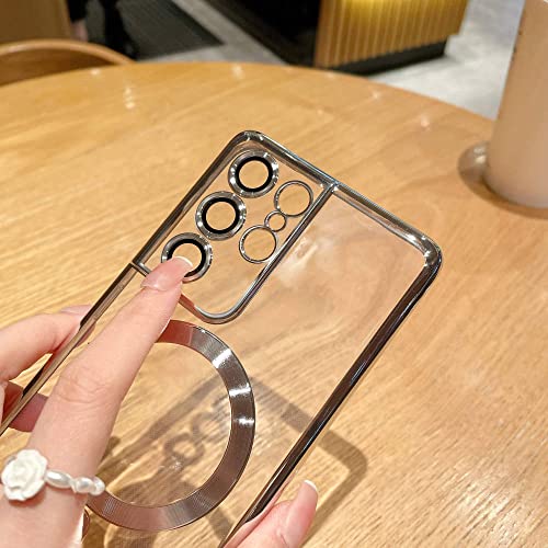 Étui de téléphone en silicone avec protection d'objectif pour Galaxy S22 Plus anti-rayures