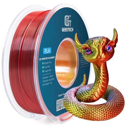 GEEETECH Tricolor Silk PLA Filament 1,75mm, 3D Drucker Filament 1KG/Spule, Silk Rot Gold Schwarz GEEETECH Tricolor Silk PLA Filament 1,75mm, 3D Drucker Filament 1KG/Spule, Silk Rot Gold Schwarz