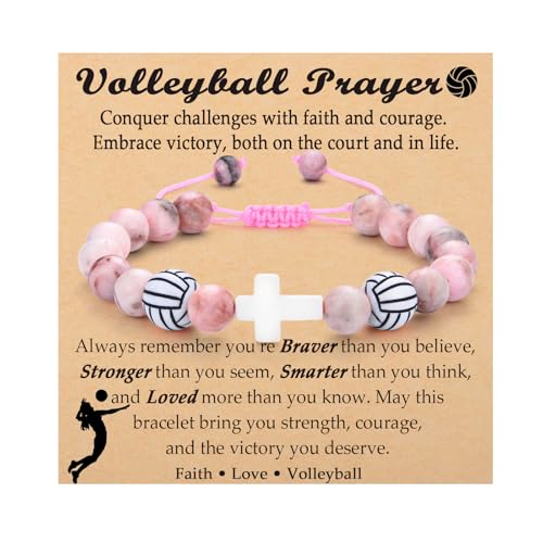 Image of Softball Volleyball Basketball Soccer Gifts for Girls Bracelets for Teen Girls Team Gifts Birthday /Christmas /Graduation Gifts