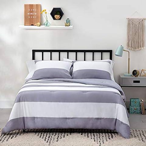 LINENSPA All Season Hypoallergenic Comforter Set Cover