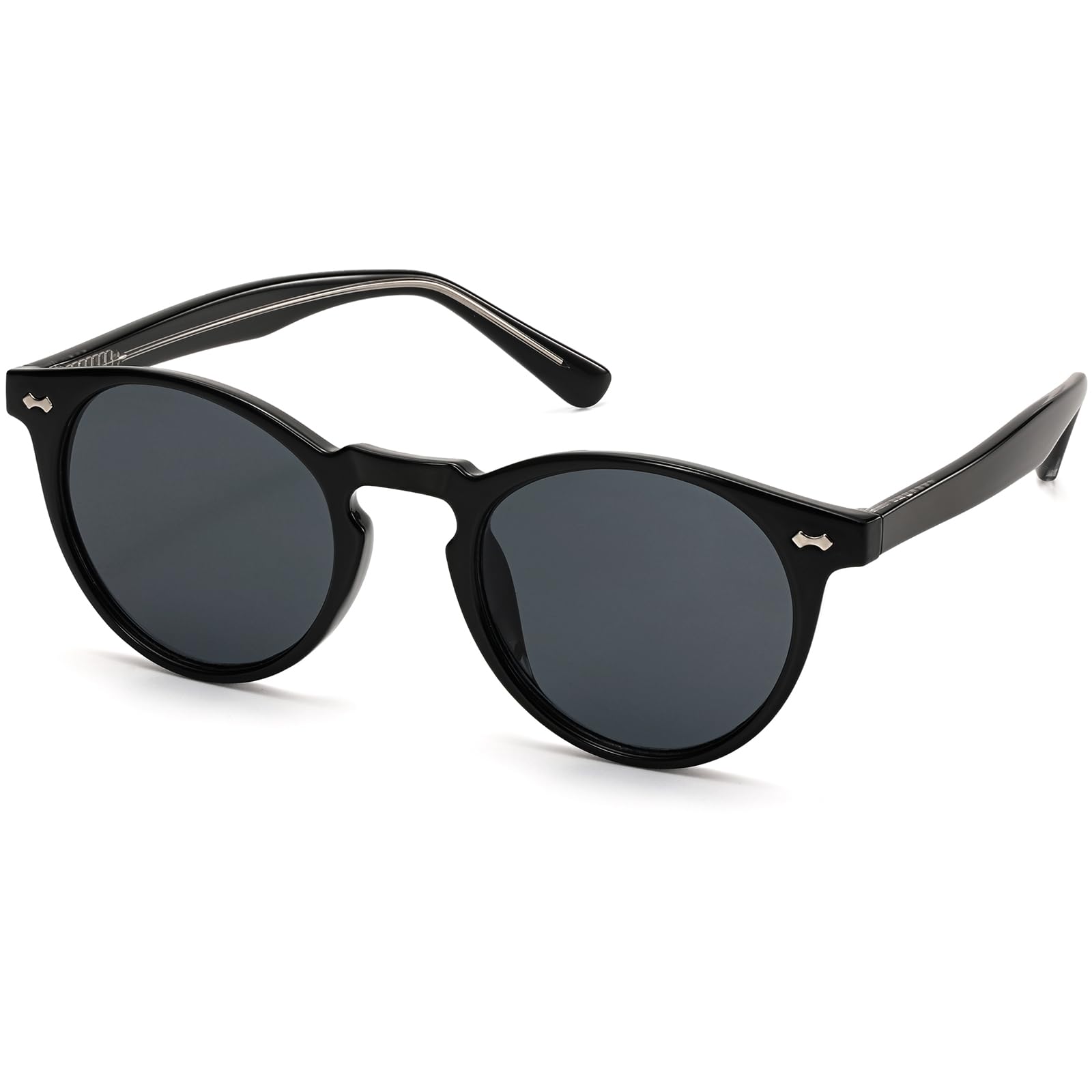 Small Retro Round Sunglasses for Women Men UV400 Protection Vintage Designer Trendy Frame