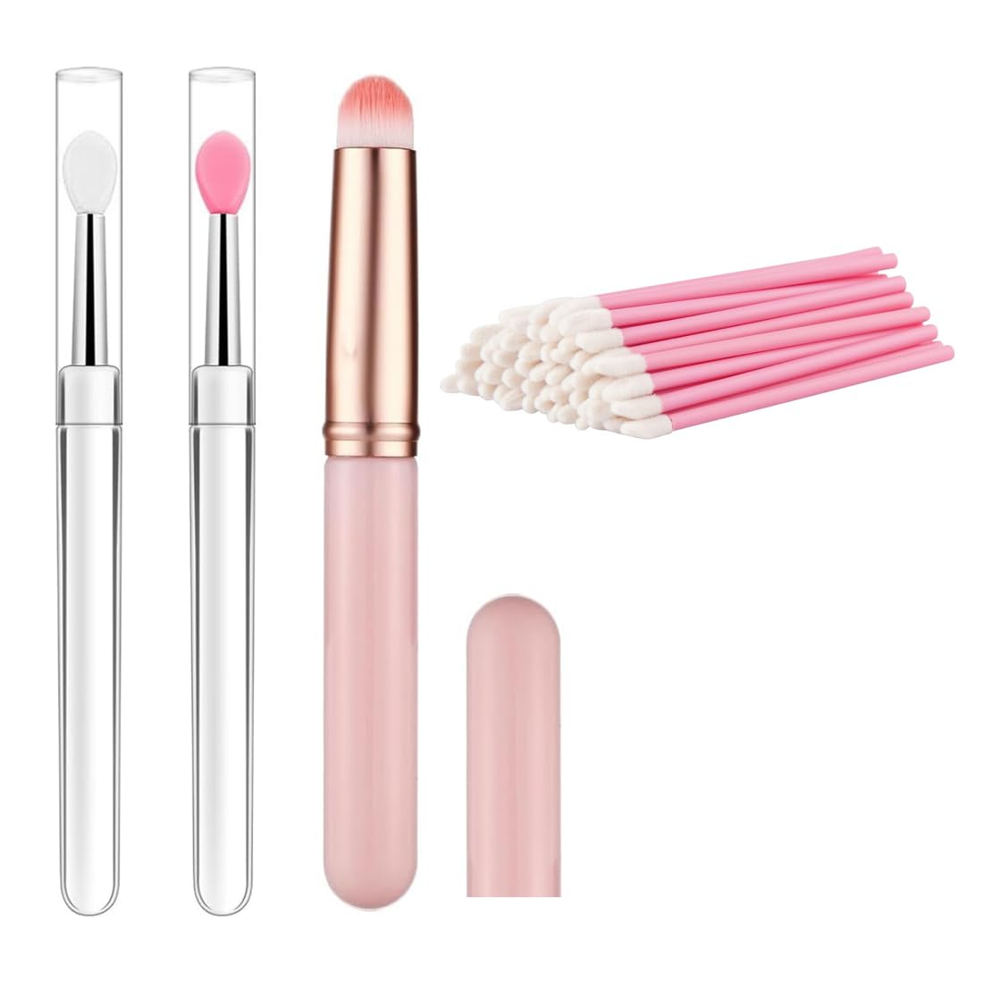 33pc Pennelli Morbidi per Labbra, Applicatori in Silicone, per labbra applicatori, per labbra per la cura delle labbra, Ideali per Rossetto e Cosmetici
