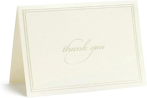 Gartner Studios Tarjetas de agradecimiento de color marfil perla con sobres, eventos, baby shower, tarjetas de agradecimiento de boda, 3.5 x 5