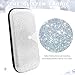 JYPS Glitter Carrying Case for Switch & OLED, Hard Travel Bag Shell Pouch for Switch Console & Accessories, Protective Case Compatible with Nintendo for Girls Gift(Silvery)