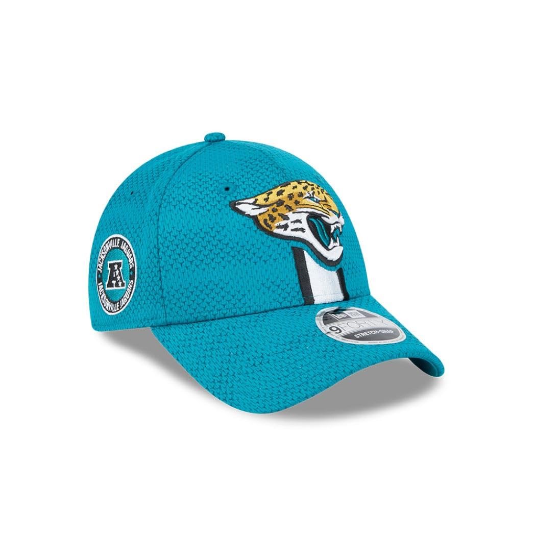 New Era Jacksonville Jaguars NFL 2024 Sideline Blue 9Forty Adjustable Stretch Snapback Cap
