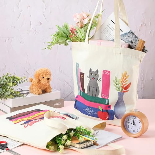 Bolsa Tote de Lona con Bolsillo para Amantes de Libros miniatura 3