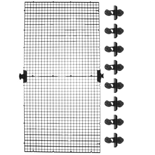 Milisten 2枚 水槽カバー 魚 脱走防止ネット 30×30cm 仕切り 水族館用 稚魚分離器 水槽底グリッド 水槽の蓋 フタ 魚の罠 飛び跳ね防止 プラスチック 魚 カメ 爬虫類用 取り付け 簡単 ゴム吸盤付き 水族館 フィルター