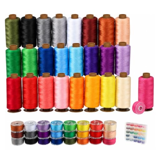 ilauke 50Pcs Thread for Sewing, 400 Yards Sewing...