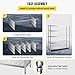 VEVOR Storage Shelf 5-Tier Storage Shelving Unit, Stainless Steel Garage Shelf, 47.2 x 17.7 x 70.9 inch Heavy Duty Storage Shelving, 661 Lbs Total Capacity with Adjustable Height and Vent Holes