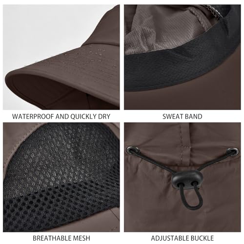 Image of Sun Hat for Men Women with Neck Flap,UPF 50+ UV Protection Fishing Hat