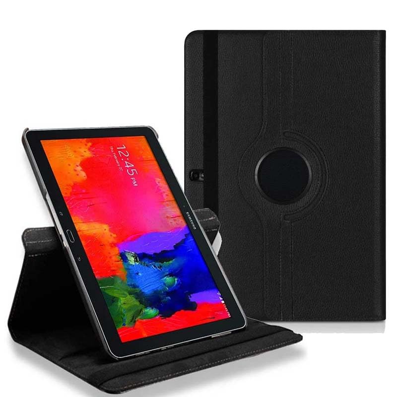 Étui à rabat en cuir pour tablette Samsung Galaxy Note Pro & Tab Pro (SM-P900/T900/T905) 12,2 pouces, support rotatif à 360 degrés, coque de protection complète