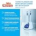 Mr. Clean Toilet Plunger and Bowl Brush Combo with Caddy, 3-Piece Heavy-Duty Plunger, Toilet Brush, and Caddy Set, White/Blue