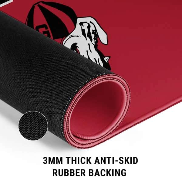 Skinit Medium Gaming Mouse Pad - Officially Licensed Georgia Bulldogs Design with Stitched Edges, Waterproof, Non-Slip Rubber Base, Desk Mat for Keyboard & Mouse, 17.7" x 15.75" inches