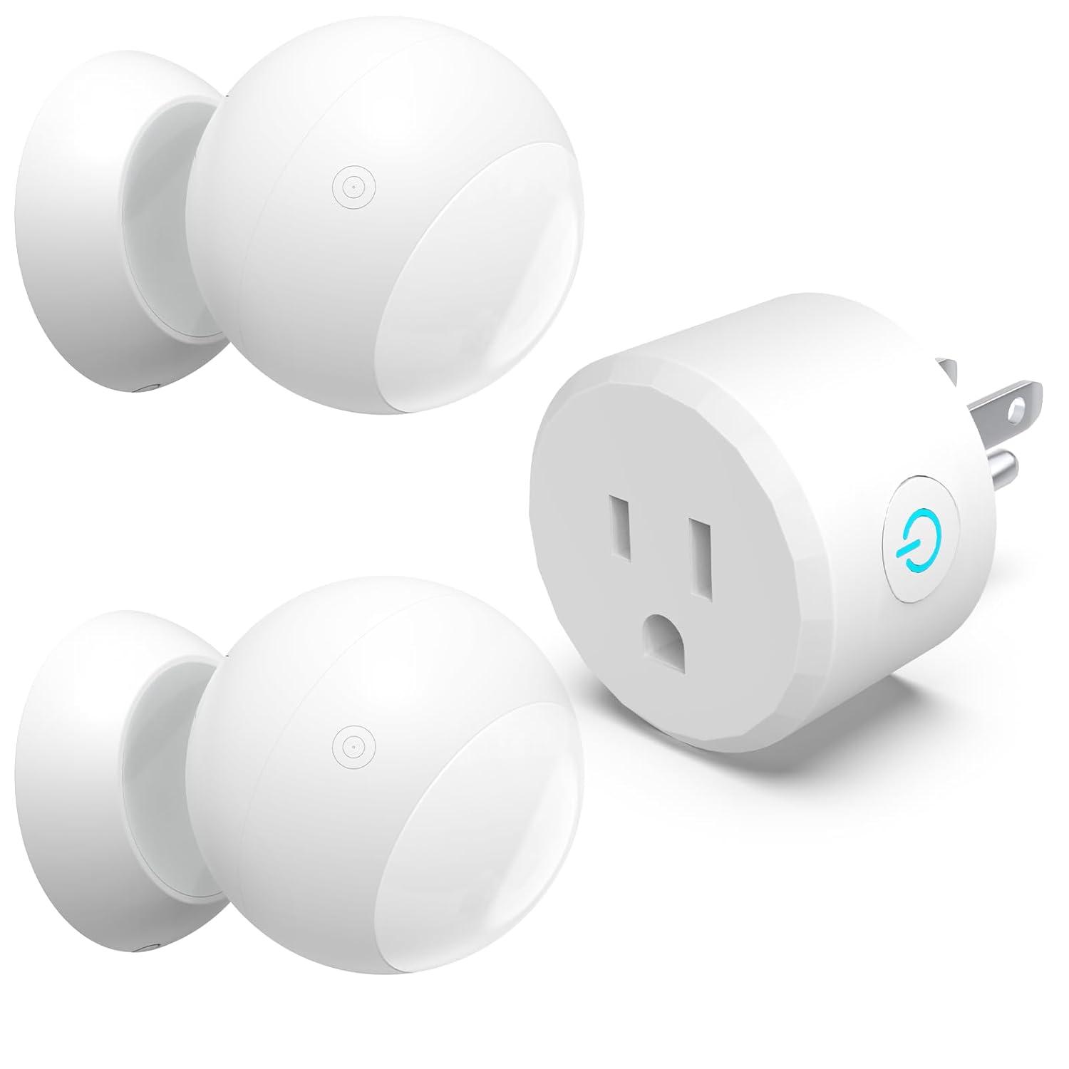 Wireless Motion Sensor Outlet Kit, 2 Sensor & 1 Outlet, Plug-N-Play PIR Motion Activated Switch with Timer, Indoor Motion Detector for Lights & Exhaust Fan of Bathroom, Garage, Laundry Room