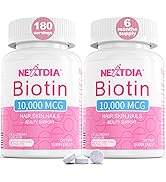 Biotin ( Vitamin B7 ) 10000mcg Fast Dissolve Tablets - 180 Servings for 6 Months - Sublingual Vit...