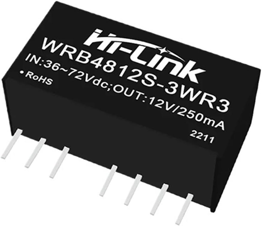 5pcs Small Size WRB4803/05/09/12/15/24S-3WR3 3W 3.3V/5V/9V/12V/15V/24V DC DC Converter Power Supply Module(WRB4805S-3WR3)