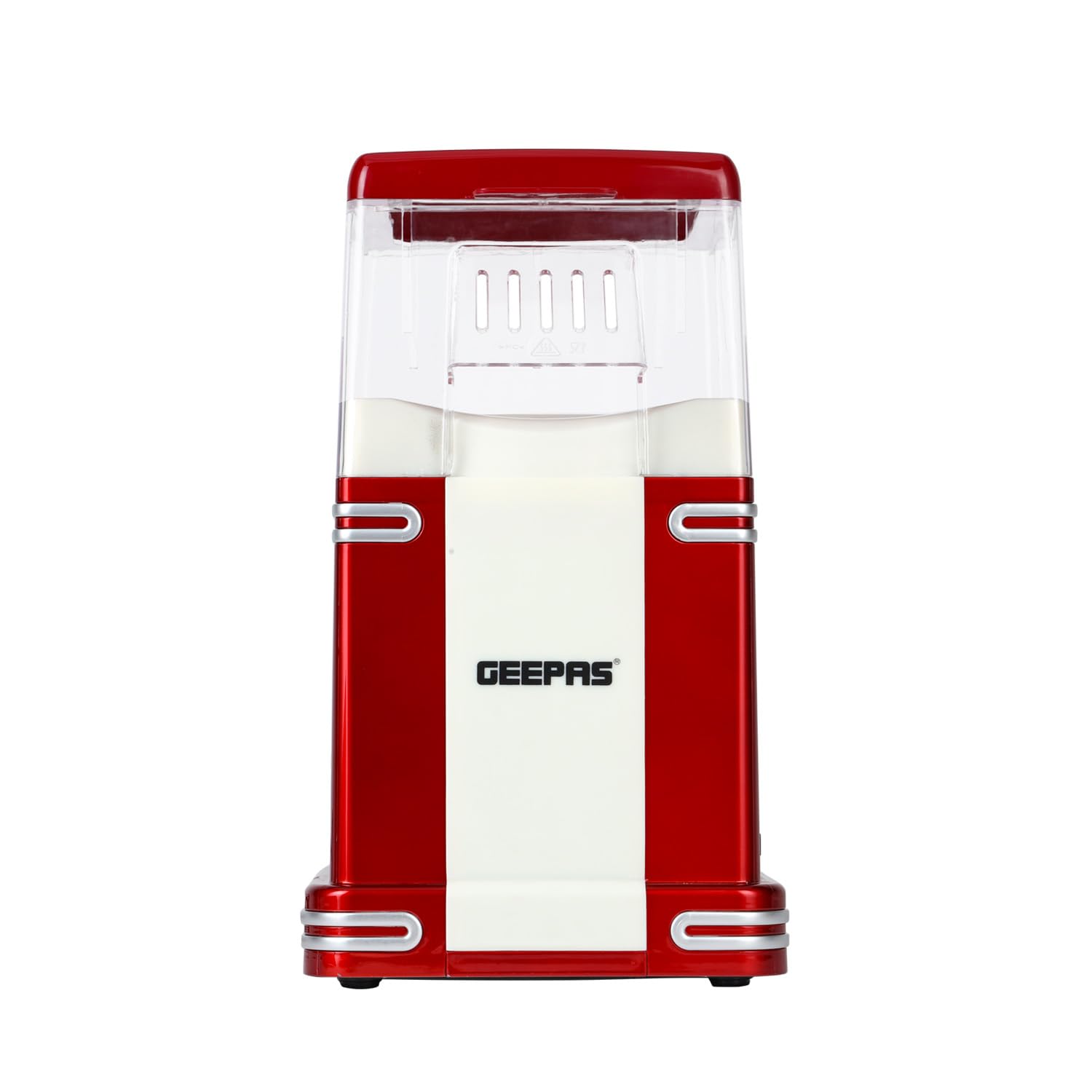GEEPAS 1200W Electric Popcorn Maker Machine Oil-Free Popcorn Popper Red