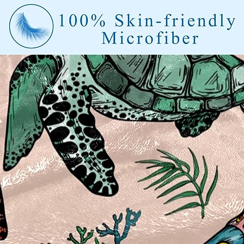 Couverture chaude pour frissonner moins sur le canapé motif tortue - 4