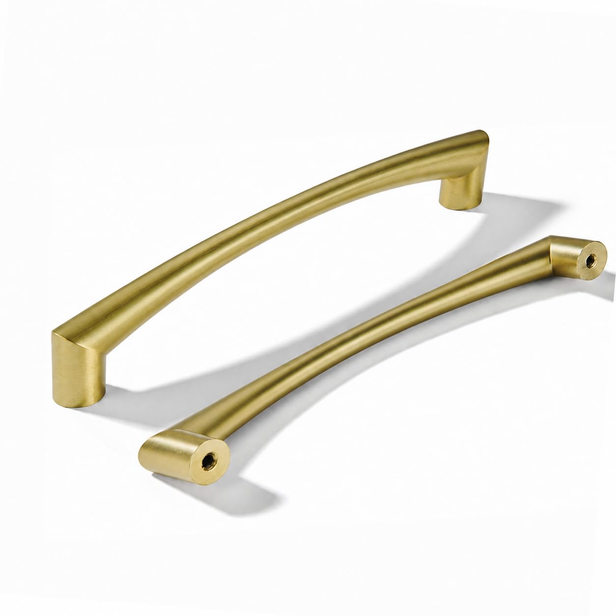 khtumeware Schrankgriffe aus gebürstetem Messing, 25,4 cm, 5 Stück