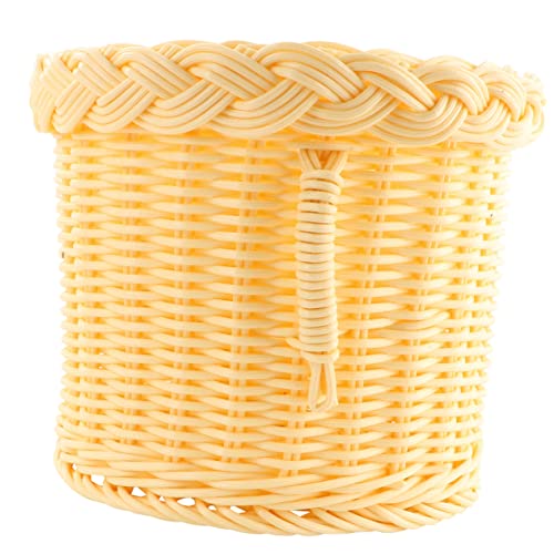 Happyyami 1Pc Creative Elephant Shaped Woven Snack Basket Beige Storage Organizer for Fruits Snacks and Home Decor for Restaurants and Unique Displays