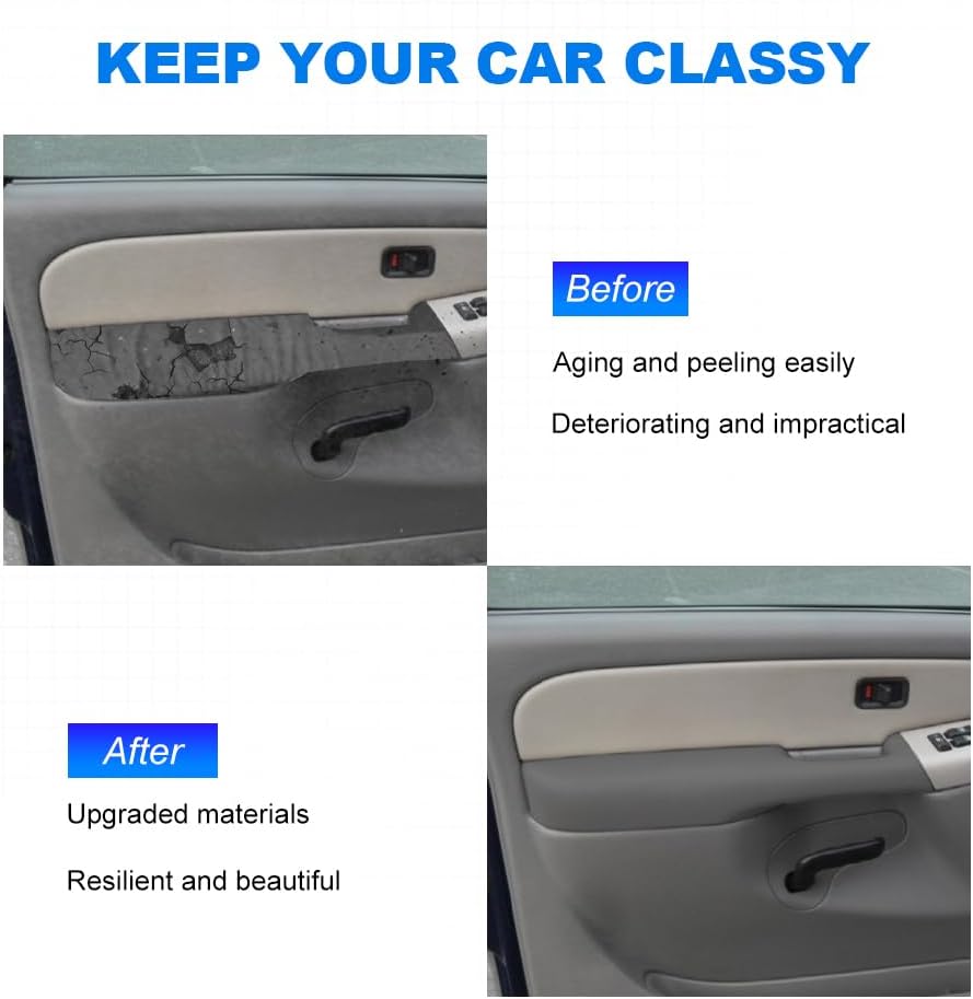 JDMON Front Left Driver Right Passenger Interior Door Armrest Handle Replacement for 1999-2006 Chevy Suburban Avalanche Tahoe GMC Yukon Cadillac Escalade Replacement for 88981547 15703701 Dark Gray