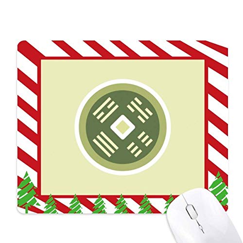 Tapis de souris canne de Noël motif cuivre liquide anti-dérapant style Chine