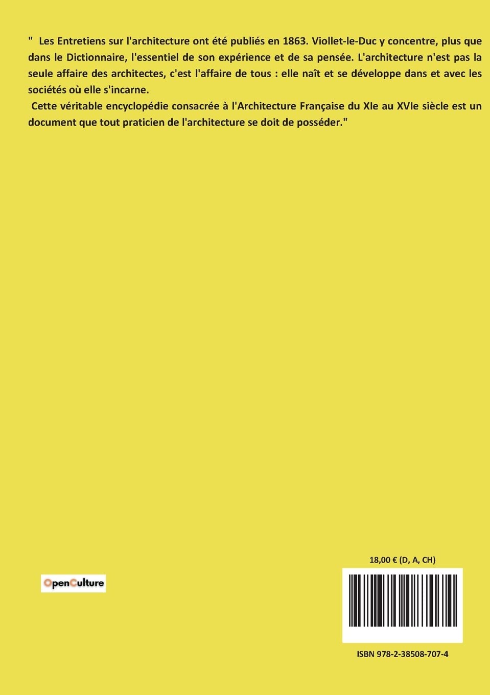 Entretiens sur l'architecture