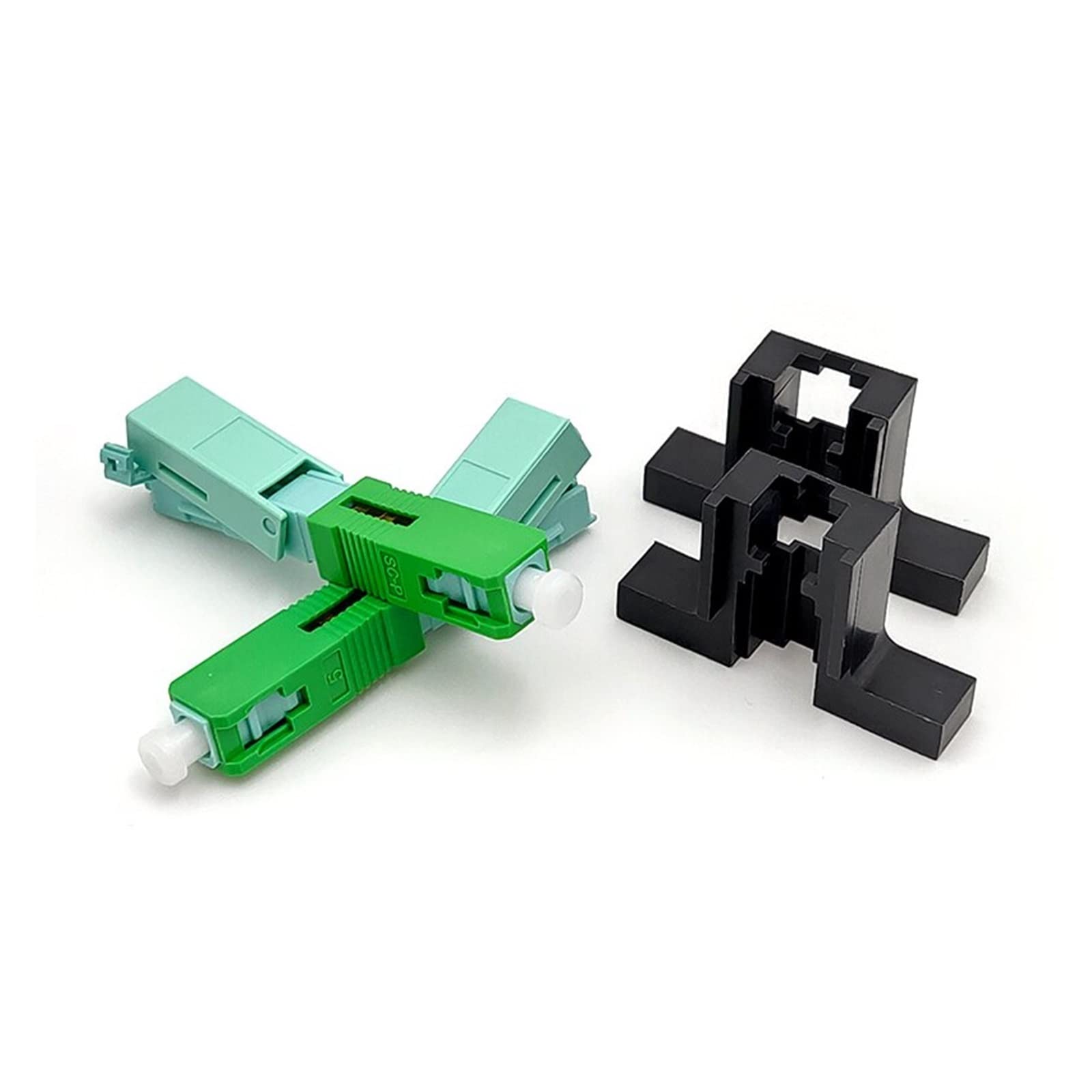 Raccords à Fibres optiques 53 MM 3 Cercle SC APC SM connecteur Optique monomode FTTH Outil connecteur Froid Outil Fibre Optique connecteur Rapide Équipement de Communication (Color : 50 pcs)