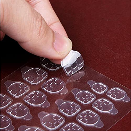 Image of Secret Lives acrylic press on nails designer artifical nails extension almond shape with pink glitter and white color with silver line color 24 pieces set with glue sheet