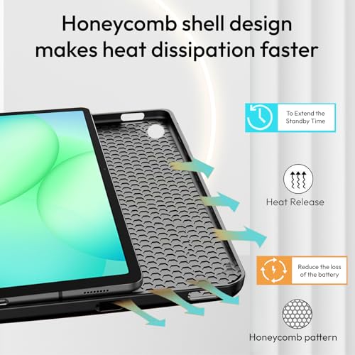 Image of Robustrion for Samsung Galaxy Tab A11 8.7 inch & A9 8.7 inch Cover Case, Deer Flip Cover Case for Samsung Tab A11 Tablet Cover 8.7 inch [Auto Sleep Wake Support] - Black