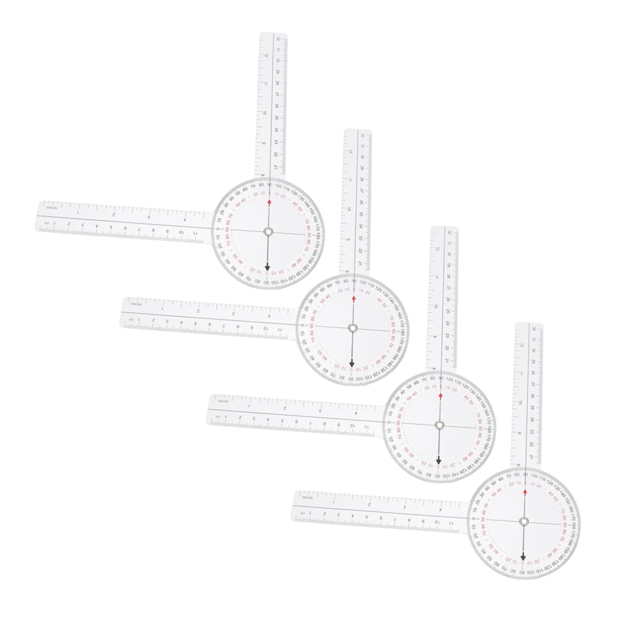 Operitacx 3 Series Regla De Ángulo Regla Triangular Regla Métrica Regla De Acero Geo Goniometro Transportador De Angulos Goniómetro Para Medir Goniómetro De Plástico El Plastico 4 Piezas X 3