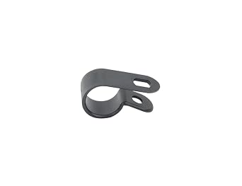 TOVOT 100 PCS 1/2 Nylon Cable Clamps Assortment R-Type Cable Clips Kit Black Plastic Wire Clamps Fasteners for Wire Mounting