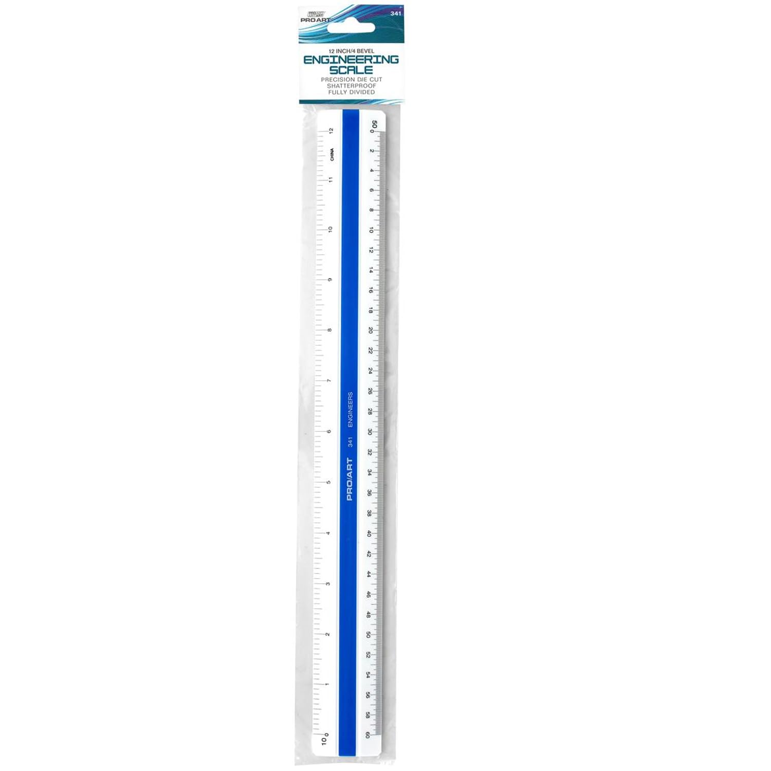 Échelle 4 biseaux Pro-Art 15,2 cm évitez les erreurs de mesure sur vos plans
