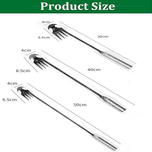 Miniatura 4 de YUSHINDI Herramienta de heroína de malas hierbas, herramienta de desbrozadora de jardín, 4 dientes de acero al manganeso, herramienta de eliminación