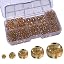 Round Crystal Glass Beads: Champagne Golden
