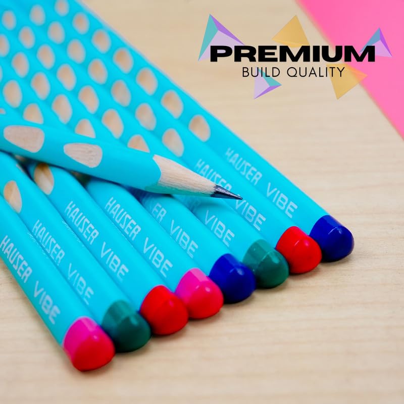 Image of HAUSER ARTZ VIBE - WOODEN PENCIL Set - 40 Pcs Multicolor Pencils | Extra Dark Lead for Smooth Writing | Ideal for Kids School Use & Drawing