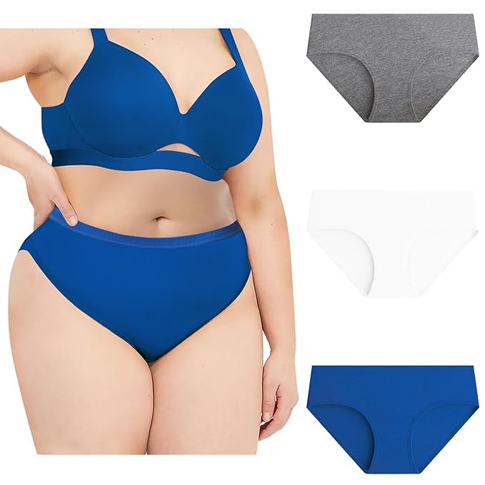 Women's 100% Soft Breathable Stretchable Cotton Hipster Bikini Underwear Brief in Assorted Colours Hi Cut Panties Combo (Pack of Any Random Colours-image-6