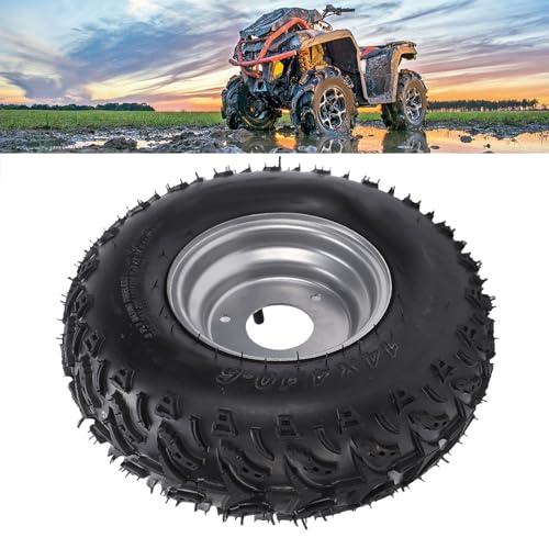 Pneu de jante à 6 roues 14x4.10 avec fixation à 3 boulons structure robuste plis - 6