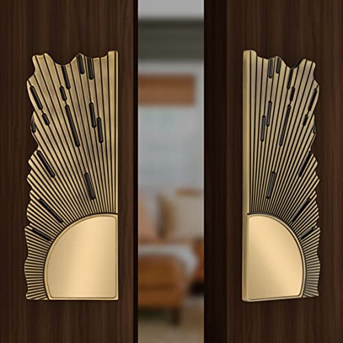 Image of Plantex Pure Brass Door Handle for Main Door /8 Inch Door Handle for Main Door /Pull-Push Antique Door Handle for Home /Office /Hotel (Brass Antique) - 3 Years Warranty