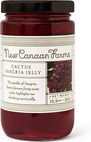 New Canaan Farms Jelly * Jam * Relish * Fruit Butter 9.8oz - 11oz Glass Jar (Pack of 3) Select Flavor Below (Cactus Sangria Jelly 10.9oz)