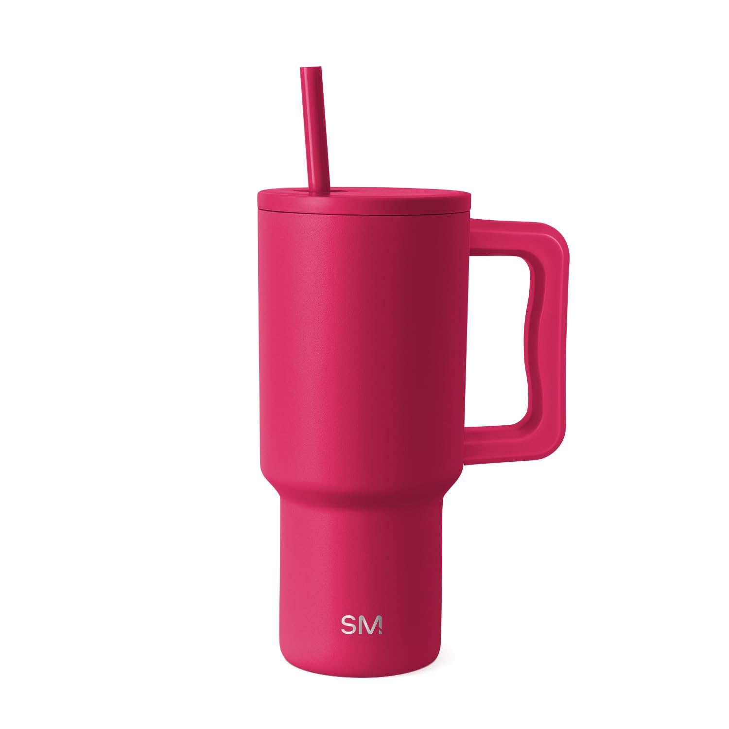 Simple Modern Tumbler with Handle and Straw | 30oz | Magenta