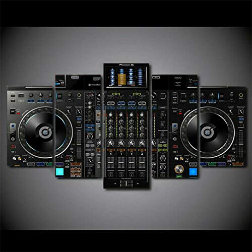 COCOCI Lienzo 5 Piezas DJ Mixer Controller Music Lienzos Decorativos Cuadros Grandes Baratos Cuadros...