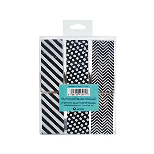 Melannco Oversize Clothespin Picture Frame, Black/White, 3 Piece - 5209800 #TOP2