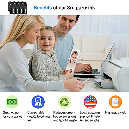 Cartlee Compatible Ink Cartridge Replacement for Xerox Workcentre 6027 Toner for Xerox 106r02759 Toner Cartridge Black Toner for Xerox Phaser 6020 6022 6025 6027 (1 Black, 1 Cyan, 1 Magenta, 1 Yellow) - Image 3