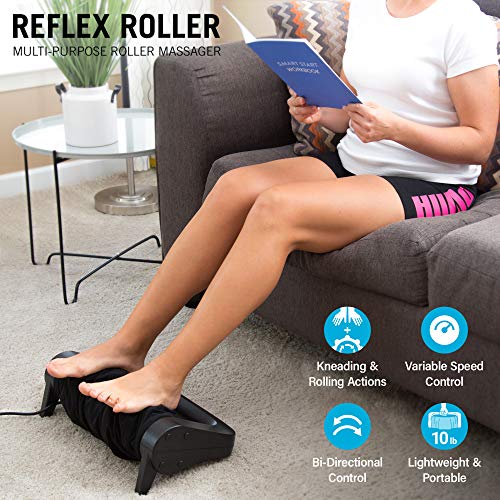 U.s. Jaclean Electric Foot Massager Calf Roller Reflexology Shiatsu Acupressure Massage Reflex Roller #TOP2