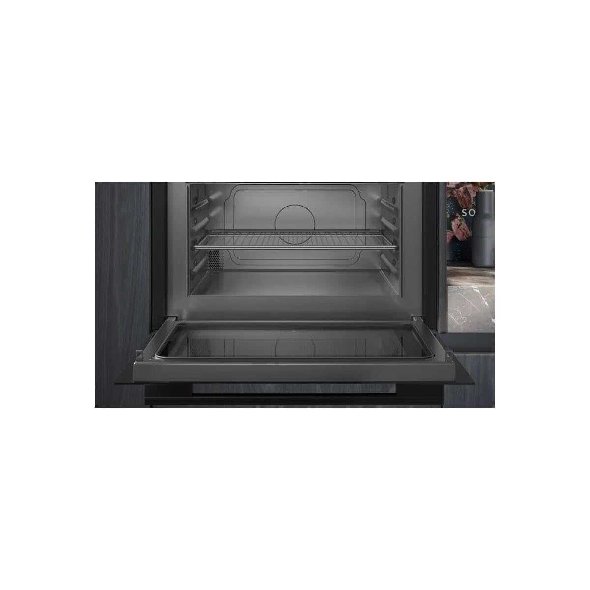 Siemens CE732GXB1 iQ700 forno a microonde da incasso, 60 x 45 cm, nero, cookControl10, programmi automatici, humidClean Plus, pulizia degli interni, tecnologia inverter Microonde, porta a microonde